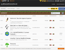 Tablet Screenshot of minecraft-serverlist.net